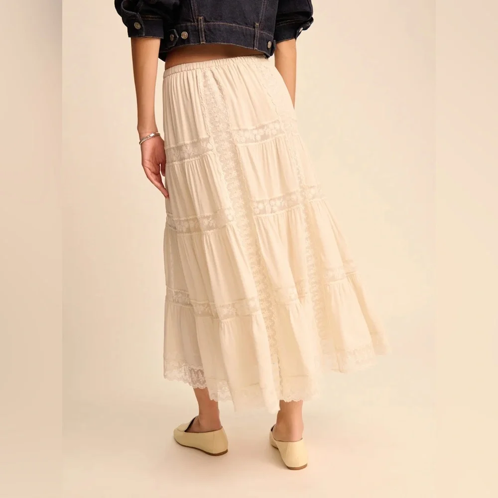Reformation Cream Maxi Skirt - Picture 3 of 6